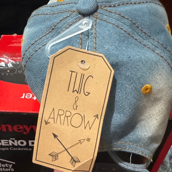 Denim Cap with American Flag and Rhinestones - Picture 4 of 4